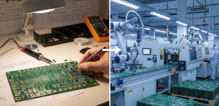 electronic prototype to mass production